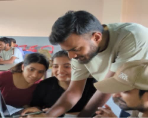 Krishan Bikram Digital Marketer Nepal — working at desk